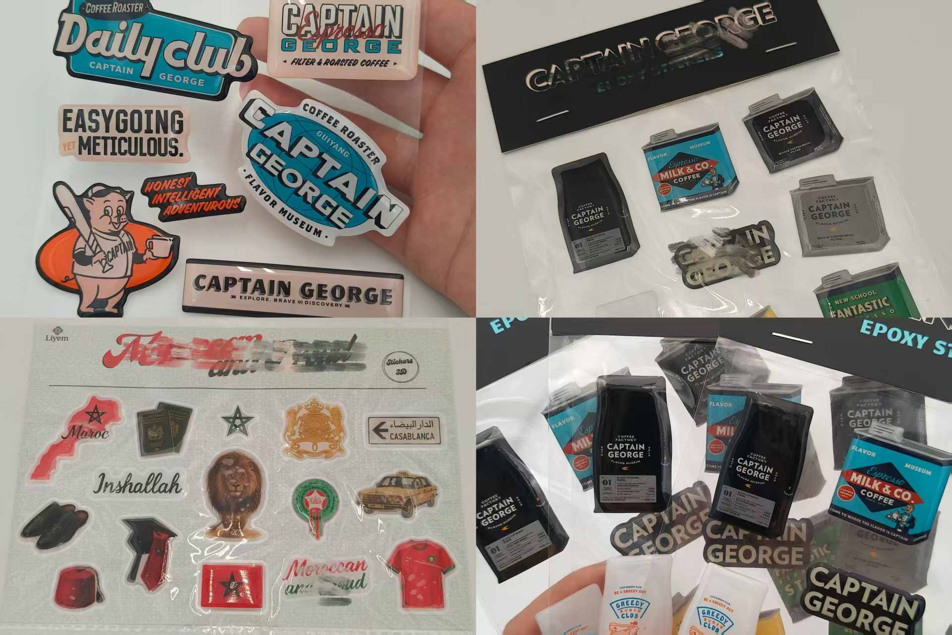 Jojo Pack benutzerdefinierte Epoxidaufkleber