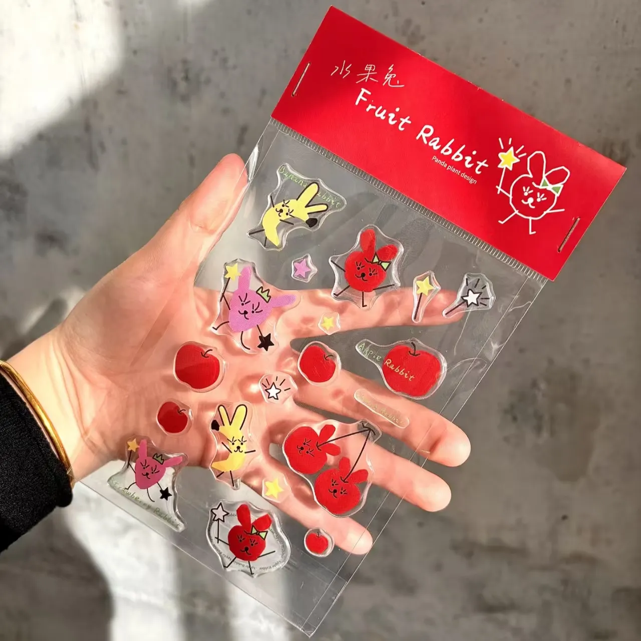 3D-Cartoon-Epoxidharz-Aufkleber