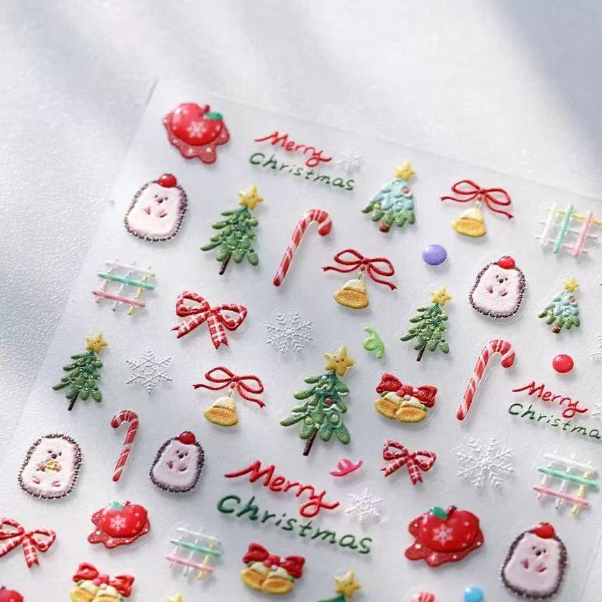 Weihnachtsnagelkunstaufkleber
