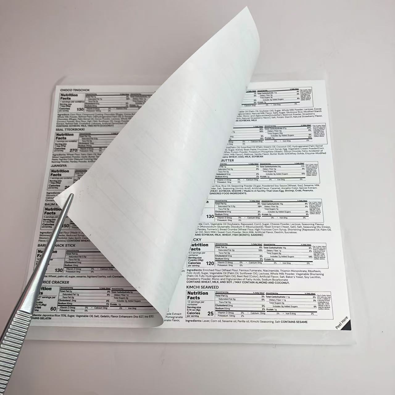 Ergänzt 2-lagige Etiketten