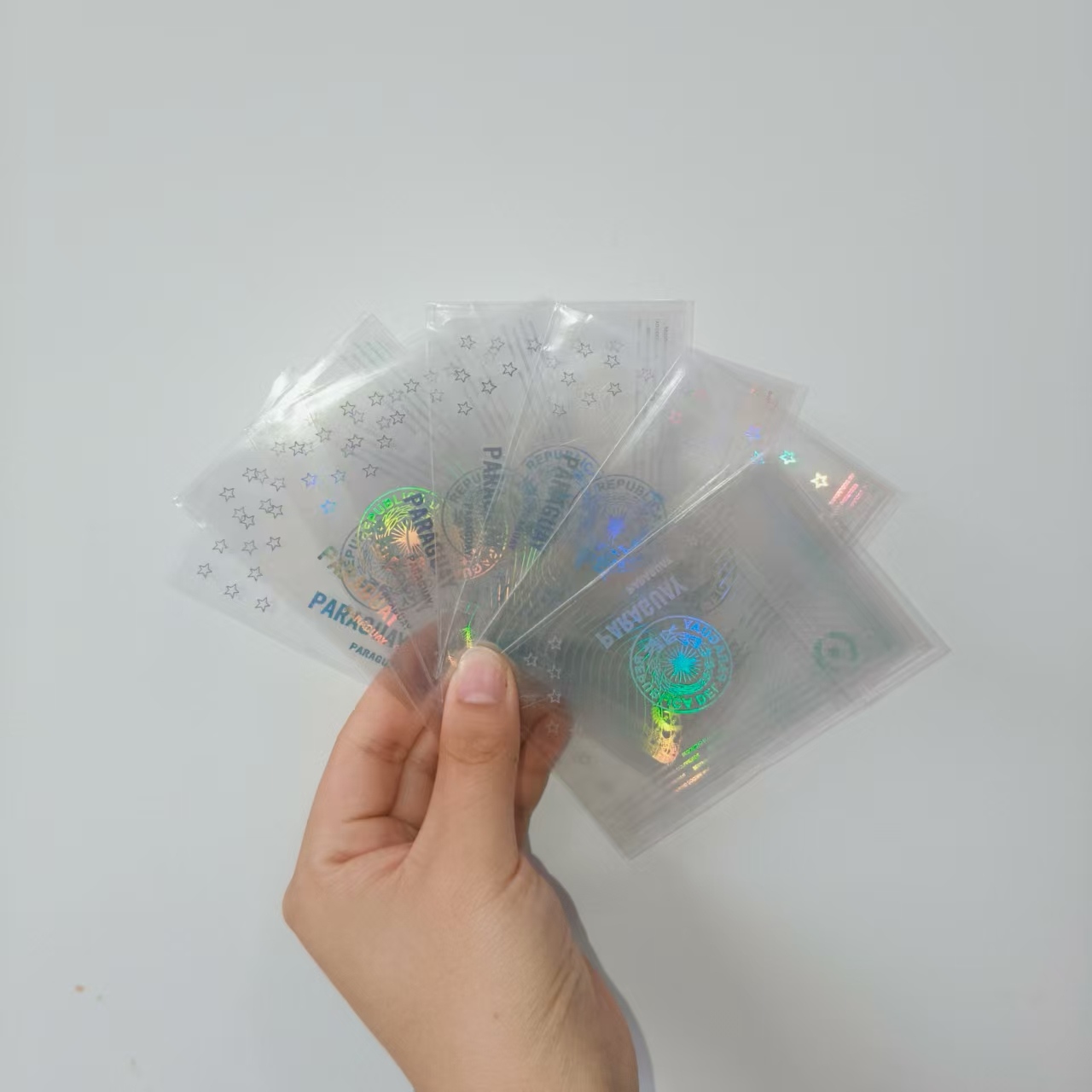 Transparente Hologrammkartenaufkleber